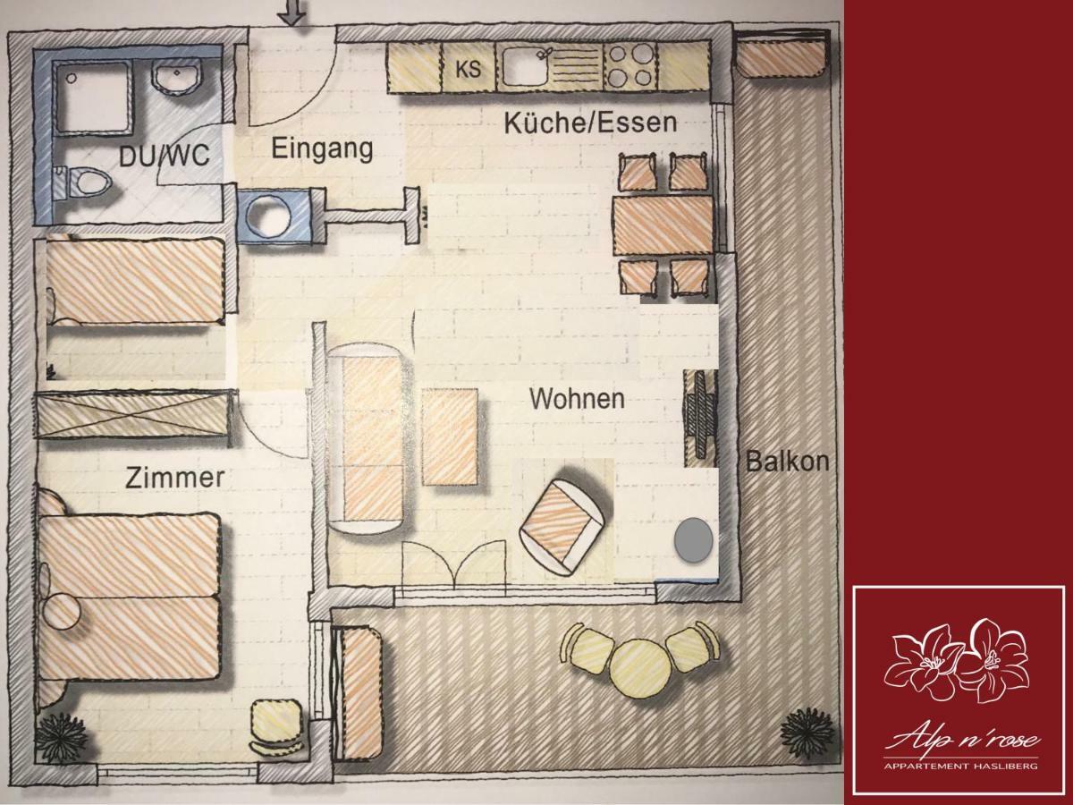 Alp N' Rose Apartment Hasliberg Luaran gambar